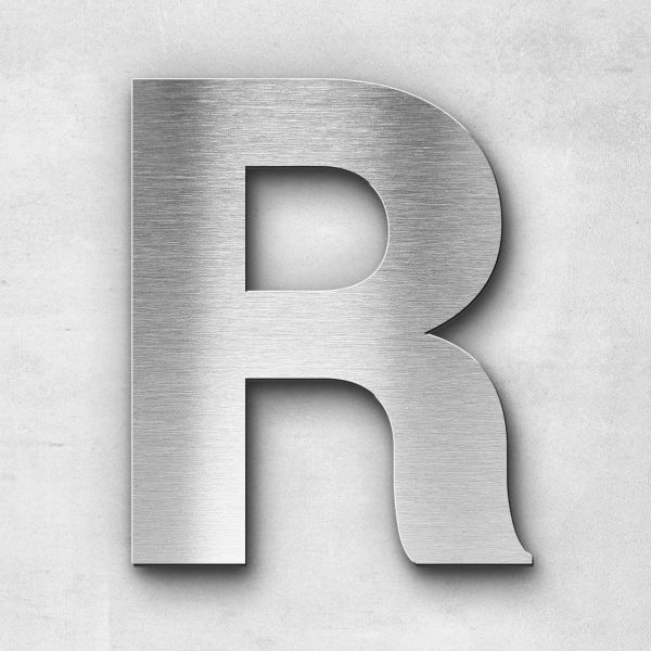 Edelstahlbuchstabe R groß - Serie Sans