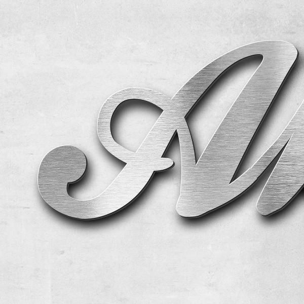 Schriftzug "Ahrweinkönigin 2017/18" in Schriftart "Ballpark", Edelstahl V2A gebürstet - hochwertig &