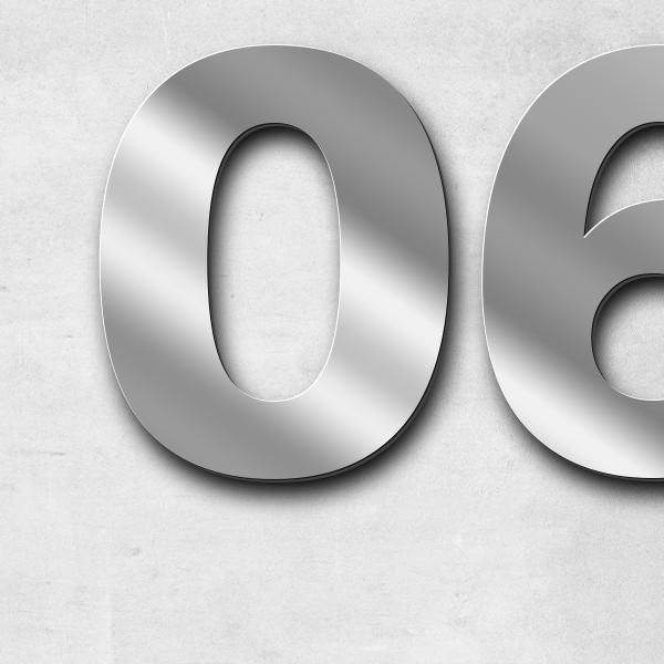 Schriftzug "06.05.1959" in Schriftart "Classic", Edelstahl V2A spiegelpoliert - hochwertig & wetterb