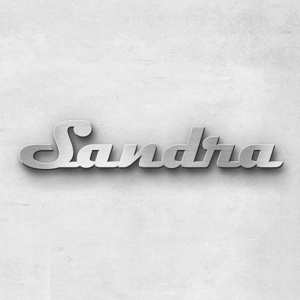 Schriftzug "Sandra", Breite: 10 cm, Schriftart: Lilly, Befestigung: Ohne