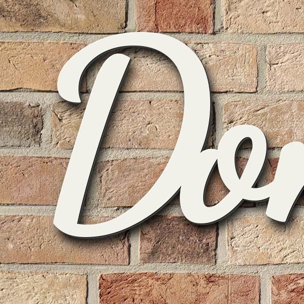 Lettering "Domaine du Héron", stainless steel V2A powder-coated - high quality & weather resistant