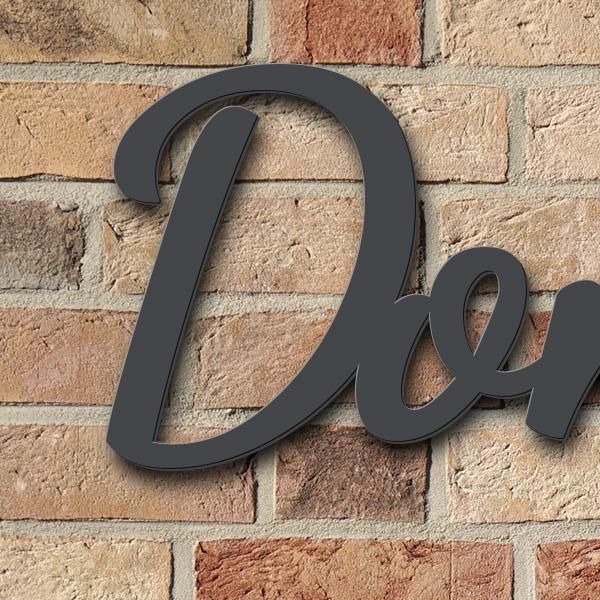 Lettering "Domaine du Héron", stainless steel V2A powder-coated - high quality & weather resistant