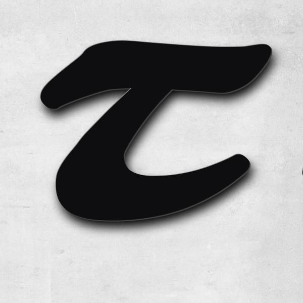 Schriftzug "T-REX" in Schriftart "Pisaurus", Edelstahl V2A pulverbeschichtet - hochwertig & wetterbe