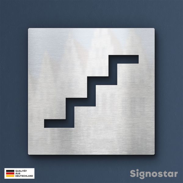 Treppe Edelstahl 002 - Piktogramm Wegweiser
