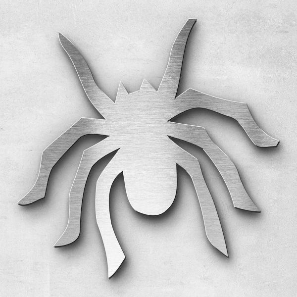 Motiv "Spinne" - Edelstahl gebürstet