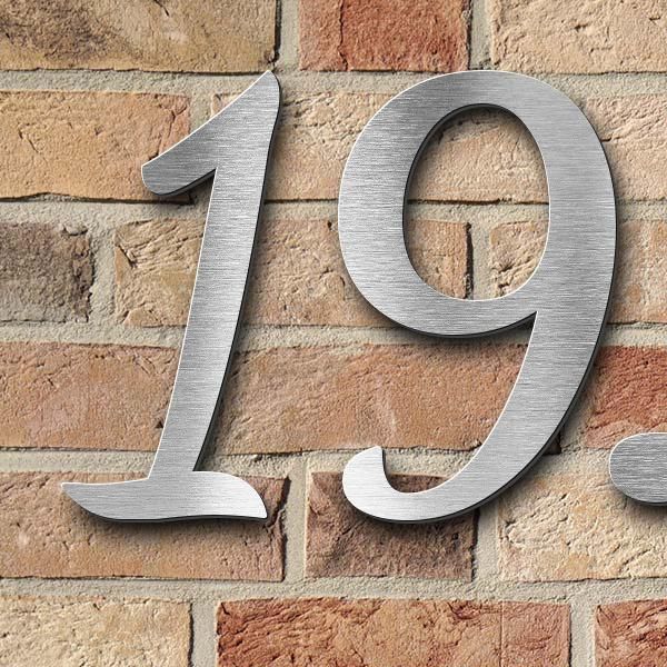 Schriftzug "1929-2024" in Schriftart "Filigrano", Edelstahl V2A gebürstet - hochwertig & wetterbestä