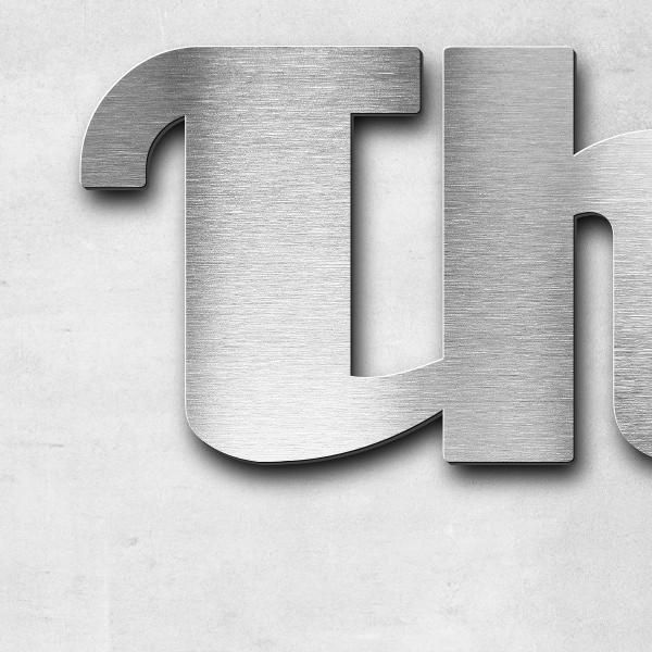 Lettering "The Nail Time", stainless steel V2A brushed - high quality & weather resistant