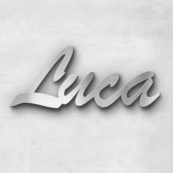 Schriftzug "Luca", Breite: 20 cm, Schriftart: Scriptus, Befestigung: Selbstklebend