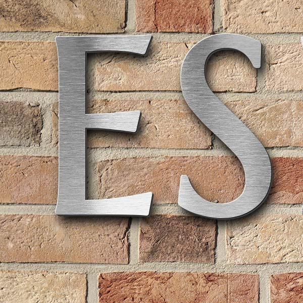 Lettering "ESPACE", stainless steel V2A brushed - high quality & weather resistant