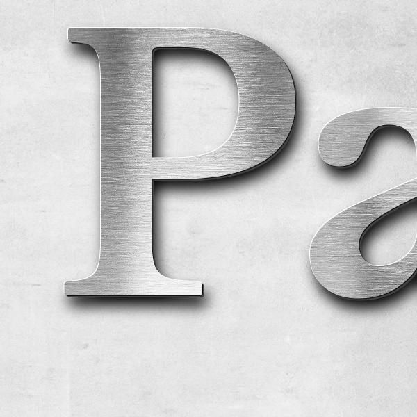 Schriftzug "Panzerartilleriebataillon" in Schriftart "Serif", Edelstahl V2A gebürstet - hochwertig &