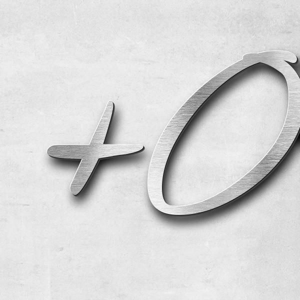 Schriftzug "+09102024" in Schriftart "Jessari", Edelstahl V2A gebürstet - hochwertig & wetterbeständ