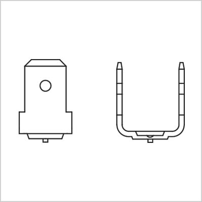 Doppelflachstecker schematisch