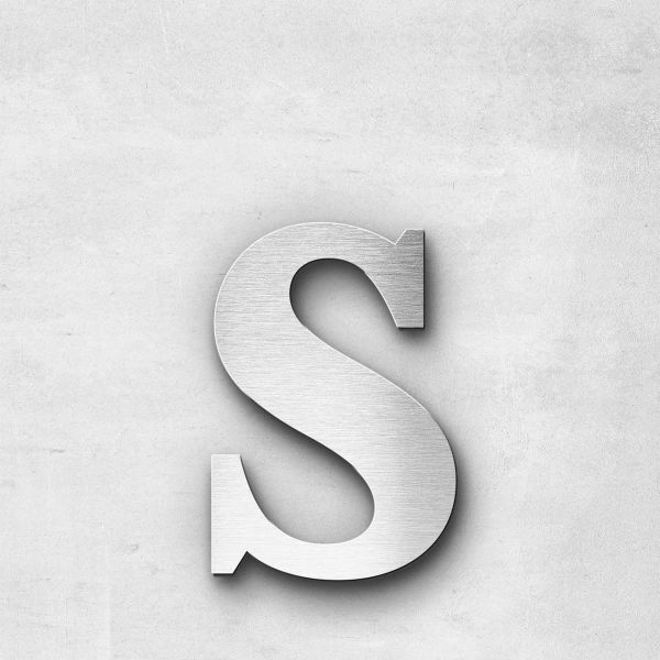 Edelstahlbuchstabe s klein - Serie Serif