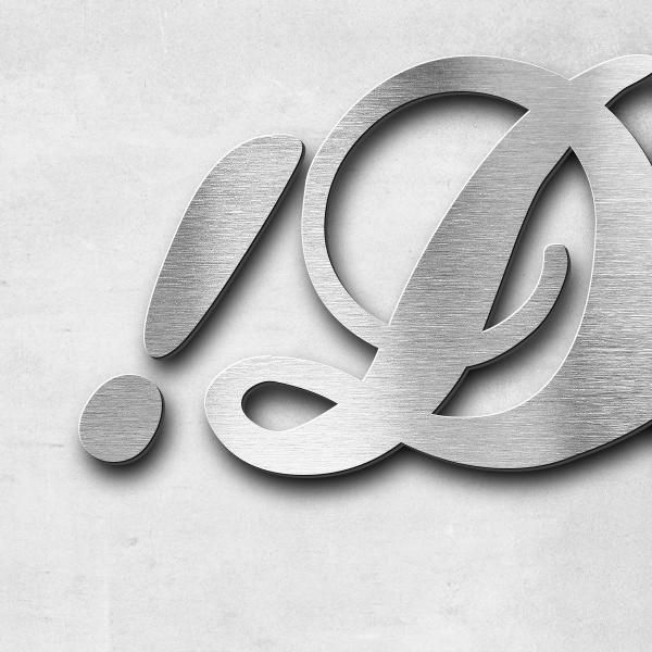 Schriftzug "!Deister" in Schriftart "Ballpark", Edelstahl V2A gebürstet - hochwertig & wetterbeständ