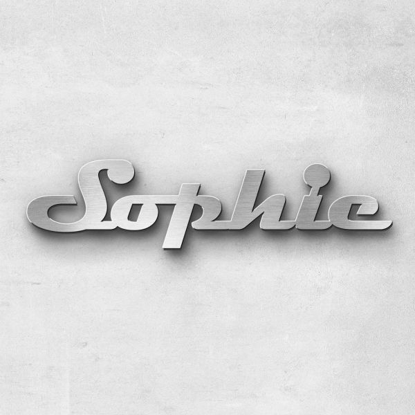 Schriftzug "Sophie Marie", Breite: 18 cm, Schriftart: Lilly, Befestigung: Ohne