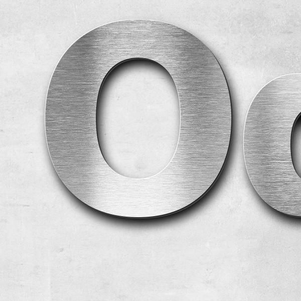 Schriftzug "Oder fällt," in Schriftart "Classic", Edelstahl V2A gebürstet - hochwertig & wetterbestä