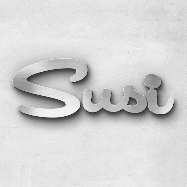 Schriftzug "Susi ", Breite: 31 cm, Schriftart: Catdog, Befestigung: Selbstklebend