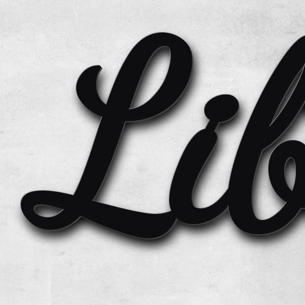 Lettering "Liberté", stainless steel V2A powder-coated - high quality & weather resistant