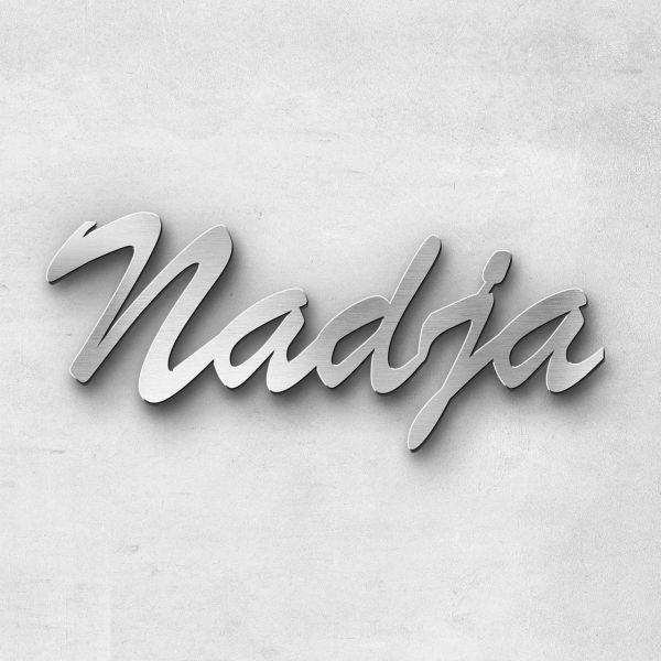 Schriftzug "Nadja ", Breite: 10 cm, Schriftart: Scriptic, Befestigung: Selbstklebend