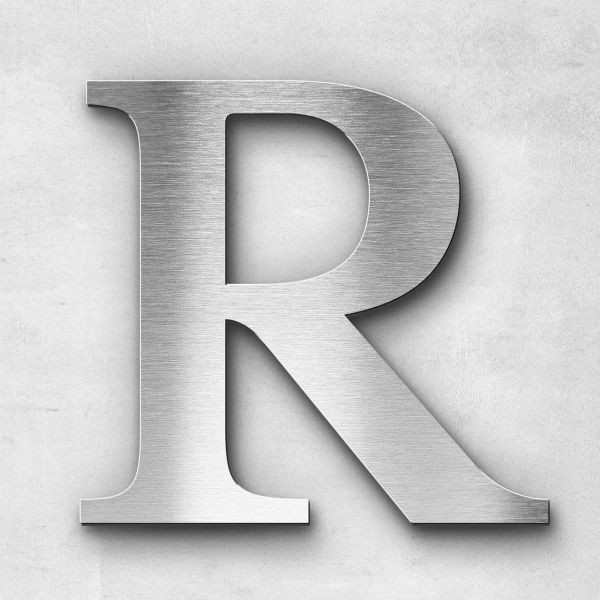 Edelstahlbuchstabe R groß - Serie Serif