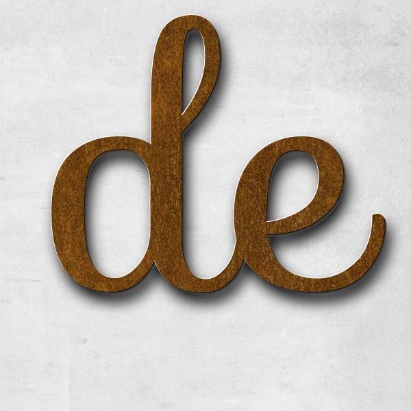 Lettering "de Miton", corten steel pre-oxidised - high quality & weather resistant