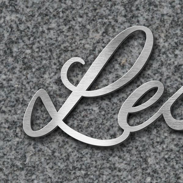 Lettering "Les Volets Verts", stainless steel V2A brushed - high quality & weather resistant