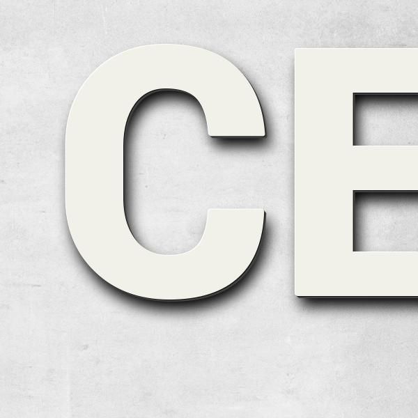 Lettering "CENTRE DE LOISIRS", stainless steel V2A powder-coated - high quality & weather resistant