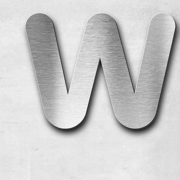 Schriftzug "Wer sie beschädigt" in Schriftart "Classic", Edelstahl V2A gebürstet - hochwertig & wett