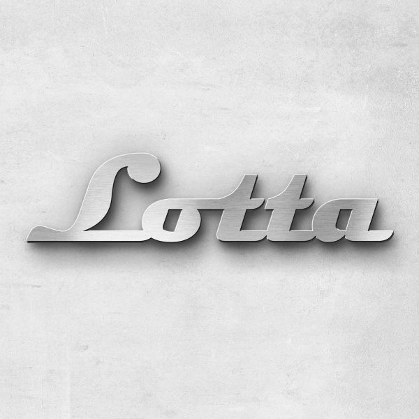 Schriftzug "Lotta", Breite: 8 cm, Schriftart: Lilly, Befestigung: Ohne