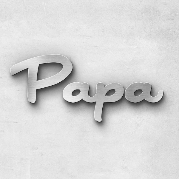 Schriftzug "Papa", Breite: 12 cm, Schriftart: Lilly, Befestigung: Selbstklebend