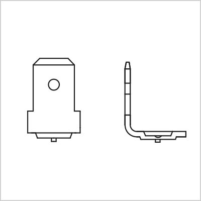 Flachstecker schematisch