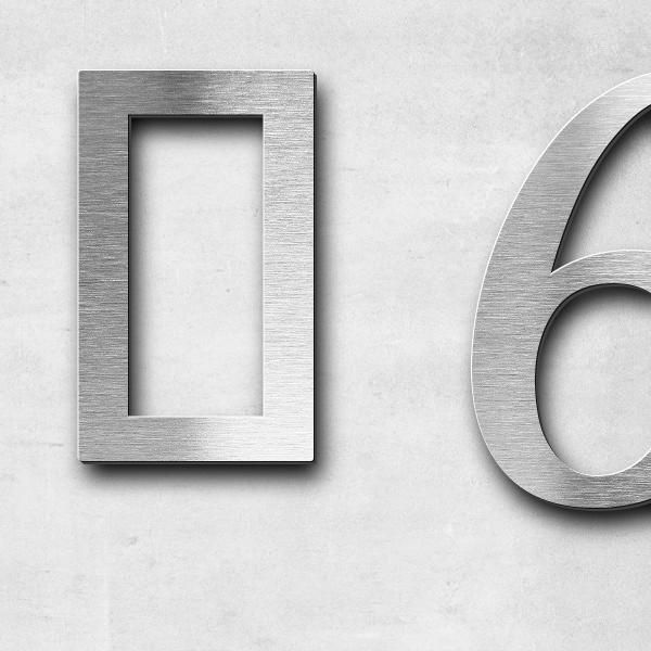 Schriftzug "?️ 686m" in Schriftart "Filigrano", Edelstahl V2A gebürstet - hochwertig & wetterbeständ