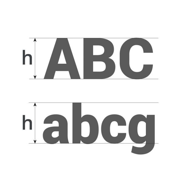 Edelstahlbuchstabe V groß - Serie Serif