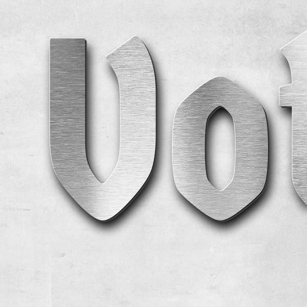 Enseigne "Votre texte", acier inoxydable 304 brossé - de haute qualité & résistant aux intempéries