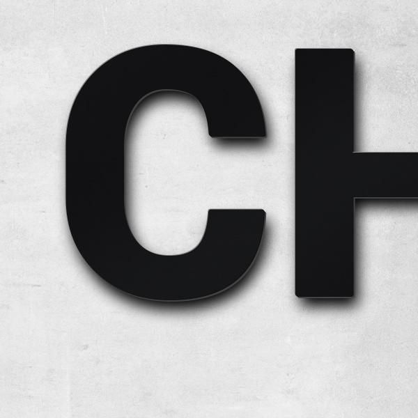 Lettering "CHALET MAZZA", stainless steel V2A powder-coated - high quality & weather resistant