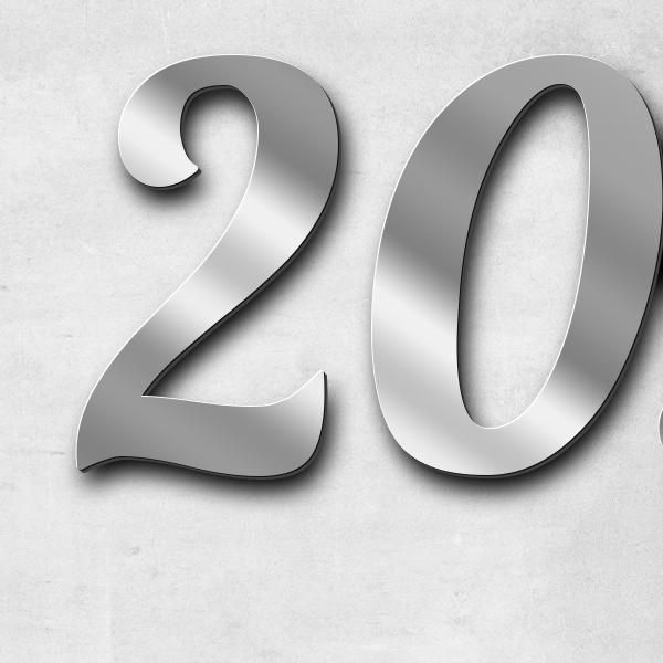 Schriftzug "20.2.21964- 25.8.2022" in Schriftart "Catdog", Edelstahl V2A spiegelpoliert - hochwertig