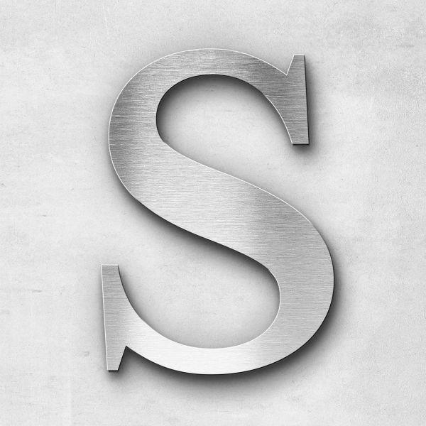 Edelstahlbuchstabe S groß - Serie Serif