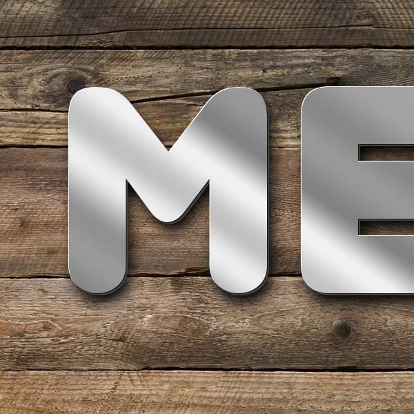 Schriftzug "MEIN ERLÖSER LEBT" in Schriftart "Capital", Edelstahl V2A spiegelpoliert - hochwertig &