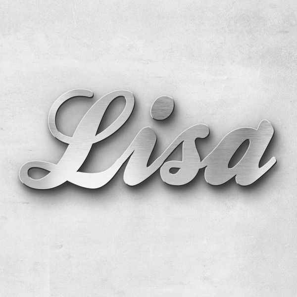 Schriftzug "Lisa", Breite: 10 cm, Schriftart: Scriptus, Befestigung: Selbstklebend