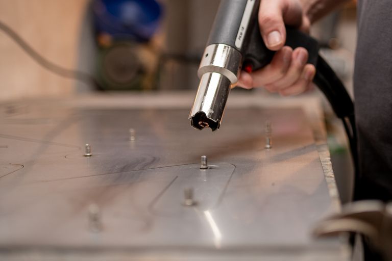 Stud welding of threaded bolts