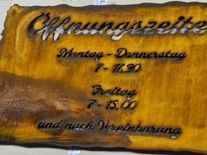 Schild aus Cortenstahl - voroxidiert