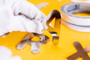 Polierte Oberfläche Metallbuchstaben aus Edelstahl - polierte Oberfläche