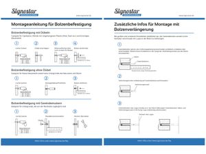 Firmenlogos aus Edelstahl - Montageanleitungen