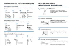 Montageanleitungen für Hausnummern aus Edelstahl